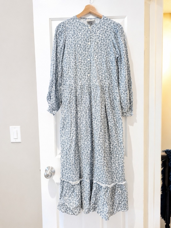 Universal Thread Dresses & Skirts - Cottagecore Prairie Ditsy Floral Midi Dress Tiered Ruffle Long Sleeves Pockets S